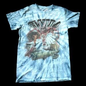 Vintage Scarface Elvira Tie Dye Shirt Pacino Michelle Pfeiffer 80s Blue Sz S